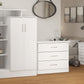 Nevada Petite Open Shelf Wardrobe - WHITE GLOSS