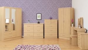 Nevada 2 Door 1 Drawer Wardrobe - SONOMA OAK EFFECT