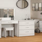 Nevada Vanity/Dressing Table Set - White Gloss