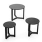 Nidri Black Nest Of 3 Tables