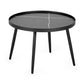 Nolan Black Marble-Effect 78cm Round Nesting Coffee Tables