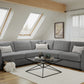 Naples Sofa Grey Large Corner