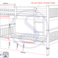Neptune 3' Bunk Bed - WHITE