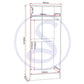 Nevada 2 Door All Hanging Wardrobe - White Gloss