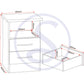 Nevada 2 Drawer Bedside - WHITE GLOSS