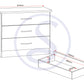Nevada 3 Drawer Chest - BLACK GLOSS