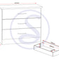 Nevada 3 Drawer Chest - 3D EFFECT GREY