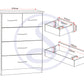 Nevada 3+2 Drawer Chest - BLACK GLOSS