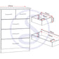 Nevada 3+2 Drawer Chest - Black Gloss
