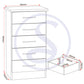 Nevada 5 Drawer Narrow Chest - WHITE GLOSS