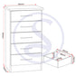 Nevada 5 Drawer Narrow Chest - White Gloss