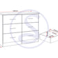 Nevada 6 Drawer Chest - 3D Effect Grey