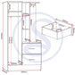 Nevada Mirrored Open Shelf Wardrobe - White Gloss