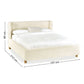 Oberon Cream Bouclé Upholstered 135 cm Double Bed