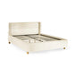 Oberon Cream Bouclé Upholstered 135 cm Double Bed