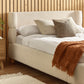 Oberon Cream Bouclé Upholstered 150 cm King Bed
