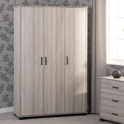 Oliver 3 Door Wardrobe - LIGHT OAK EFFECT