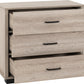 Oliver 3 Drawer Chest - LIGHT OAK EFFECT