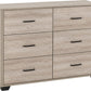 Oliver 6 Drawer Chest - LIGHT OAK EFFECT