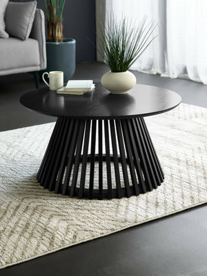 Ollie Black 80cm Round Coffee Table