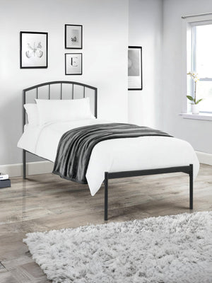 Onyx 90cm Single Black Metal Bed