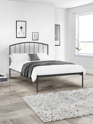 Onyx 135cm Double Black Metal Bed