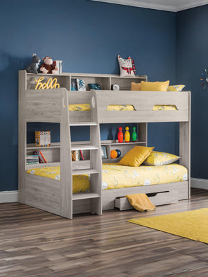 Orion Bunk Bed - Grey Oak Effect, Single