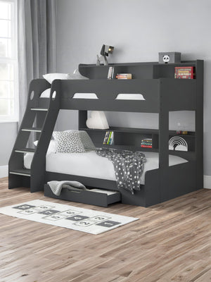 Orion Triple Sleeper Bunk Bed - Anthracite, Single/Small Double