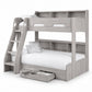 Orion Triple Sleeper Bunk Bed - Grey Oak Effect, Single/Small Double