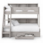 Orion Triple Sleeper Bunk Bed - Grey Oak Effect, Single/Small Double