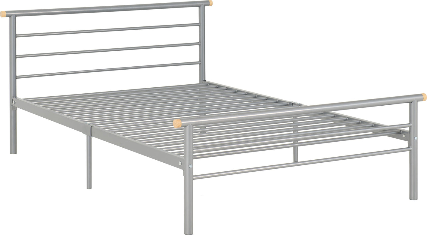 Orion 4'6" Bed - Silver