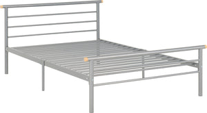 Orion 4'6" Bed - Silver