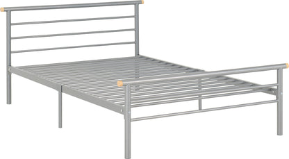 Orion 4'6" Bed - Silver