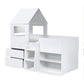 Orpheus 90cm Single White Treehouse Midsleeper Cabin Bed