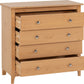 Oslo 4 Drawer Chest - ANTIQUE PINE