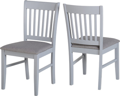 Oxford Chair (Box of 2) - Grey/Grey Fabric