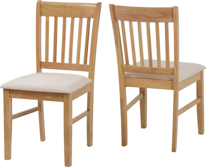 Oxford Extending Dining Set - NATURAL OAK/MINK MICROSUEDE