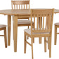 Oxford Extending Dining Set - NATURAL OAK/MINK MICROSUEDE