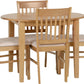 Oxford Extending Dining Set - NATURAL OAK/MINK MICROSUEDE