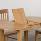 Oxford Extending Dining Set - NATURAL OAK/MINK MICROSUEDE