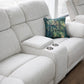 Owen Electric Recliner Sofa Beige Large Corner