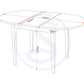 Oxford Extending Dining Set - NATURAL OAK/MINK MICROSUEDE