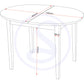 Oxford Extending Dining Set - NATURAL OAK/MINK MICROSUEDE