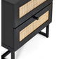 Padstow 2 Drawer Bedside - Black