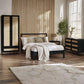 Padstow 150cm King Black Rattan Effect Bed