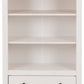 Panama 1 Drawer Bookcase - White/Natural Wax