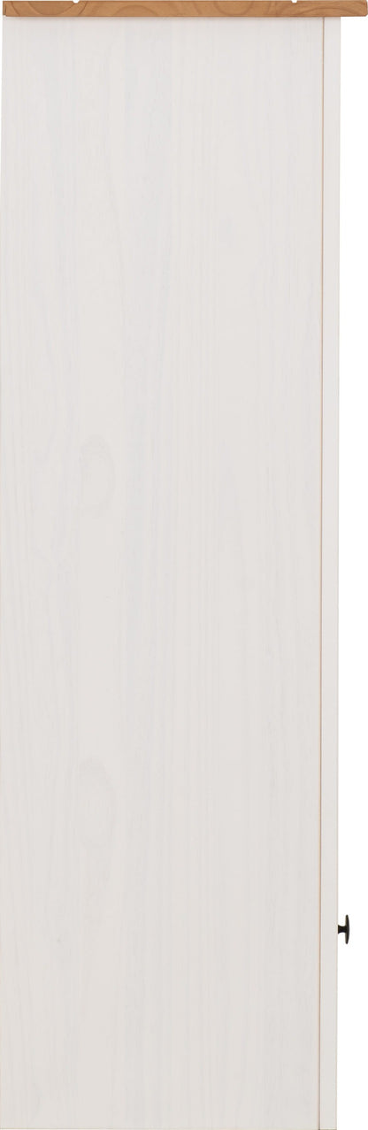 Panama 1 Drawer Bookcase - WHITE/NATURAL WAX