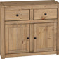 Panama 2 Door 2 Drawer Sideboard - Natural Wax