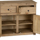 Panama 2 Door 2 Drawer Sideboard - Natural Wax
