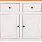 Panama 2 Door 2 Drawer Sideboard - White/Natural Wax